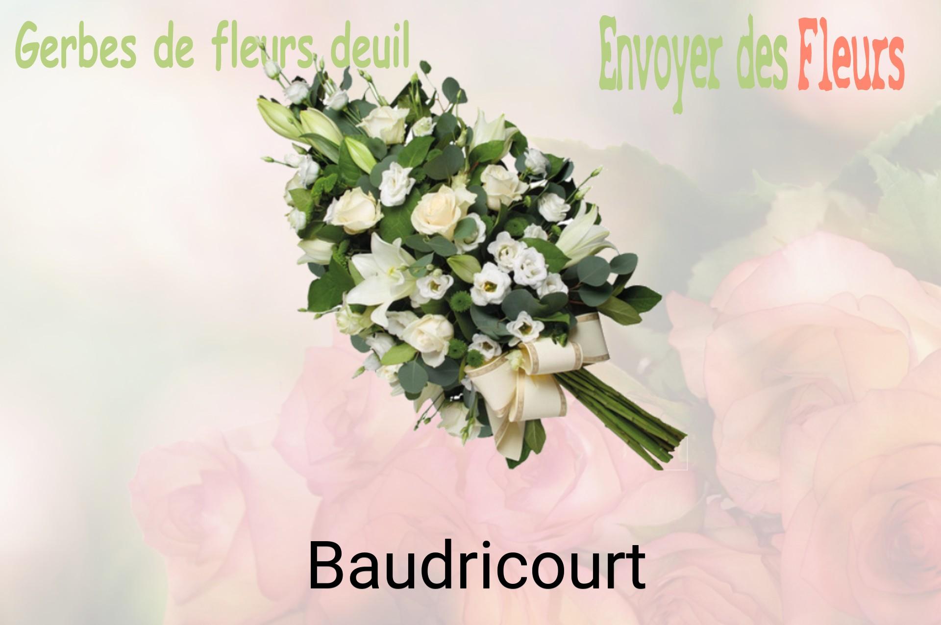Gerbe de fleurs de deuil livrée à Baudricourt